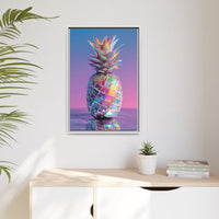 Colorful Pineapple Canvas Art | Abstract Tropical Design