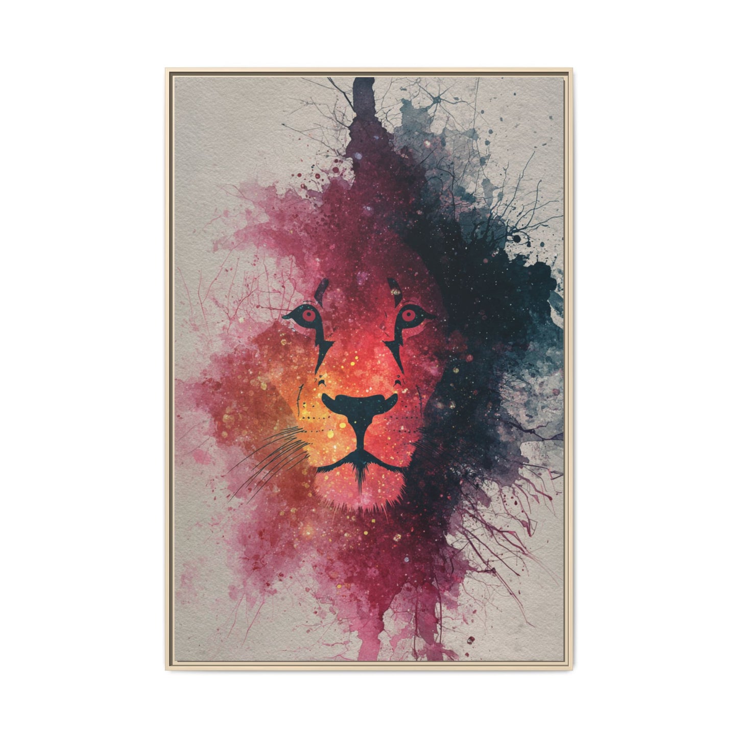Majestic Lion Watercolor Art | Vibrant Animal Portrait