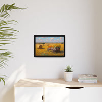 Sunflower Harvest Wagon Decor | Rustic Farm Art for Home