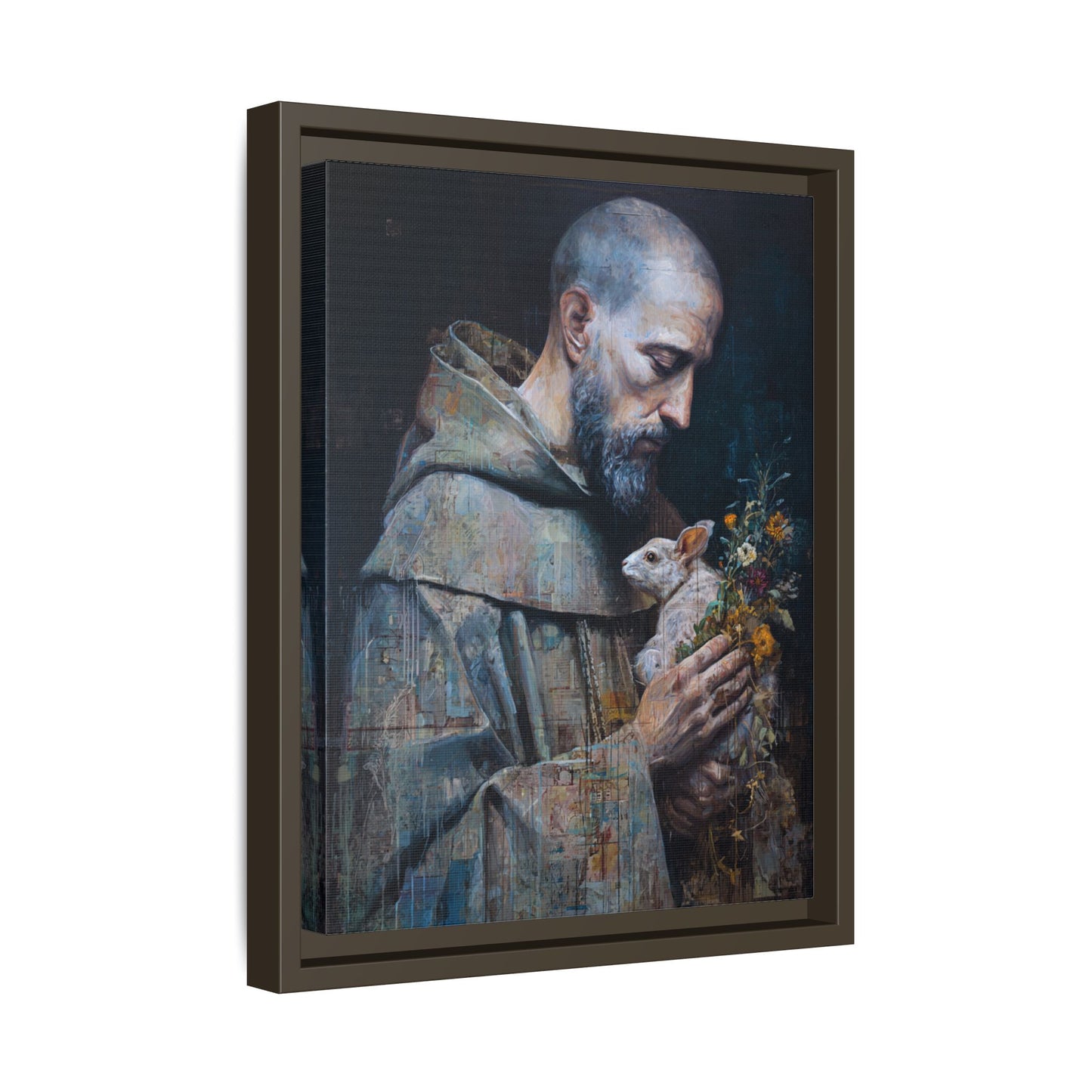 Saint Francis and Rabbit Artwork - Nature Inspired Wall Art