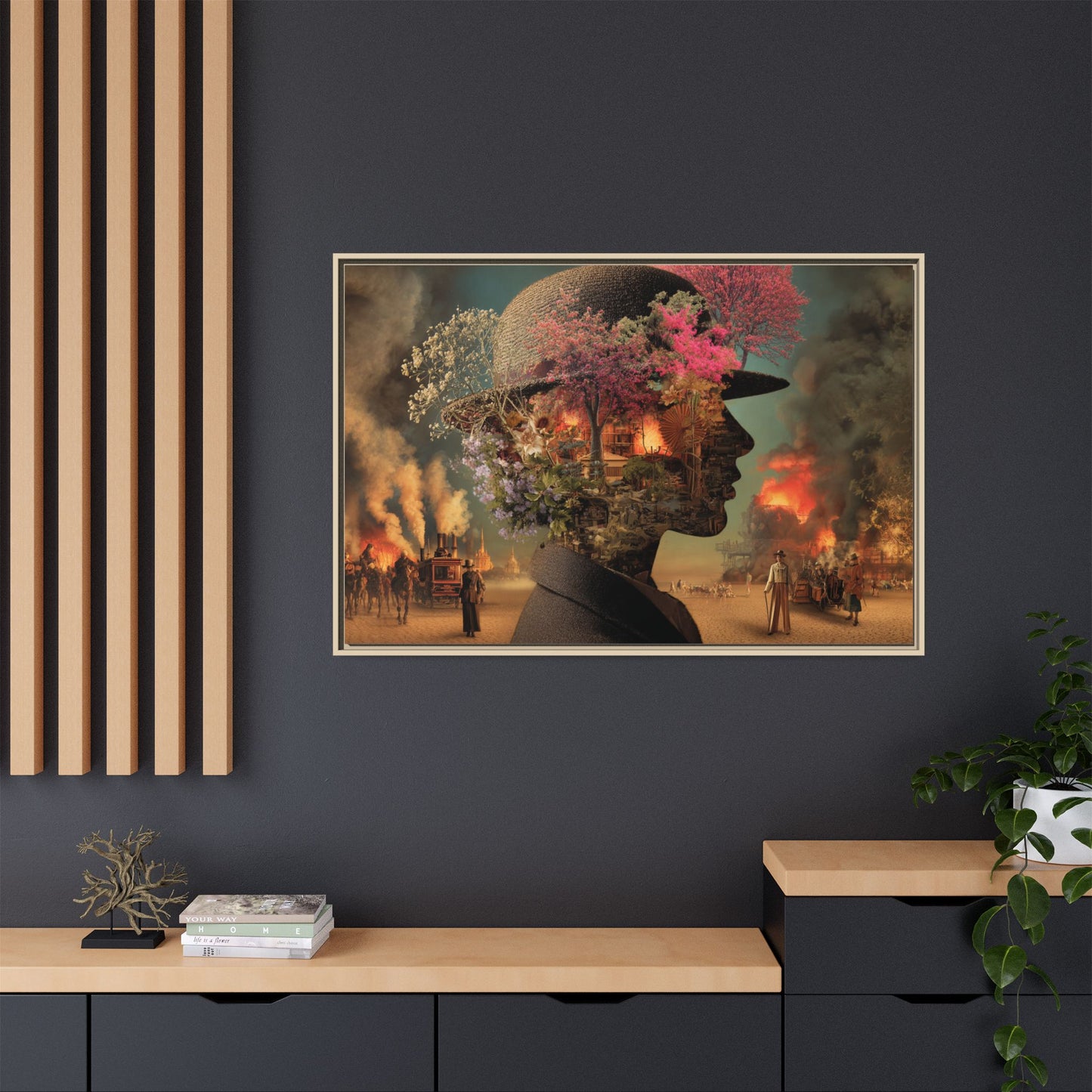 Surreal Botanical Portrait Art | Unique Digital Illustration