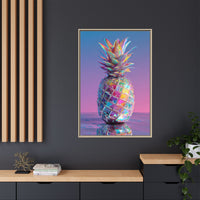Colorful Pineapple Canvas Art | Abstract Tropical Design