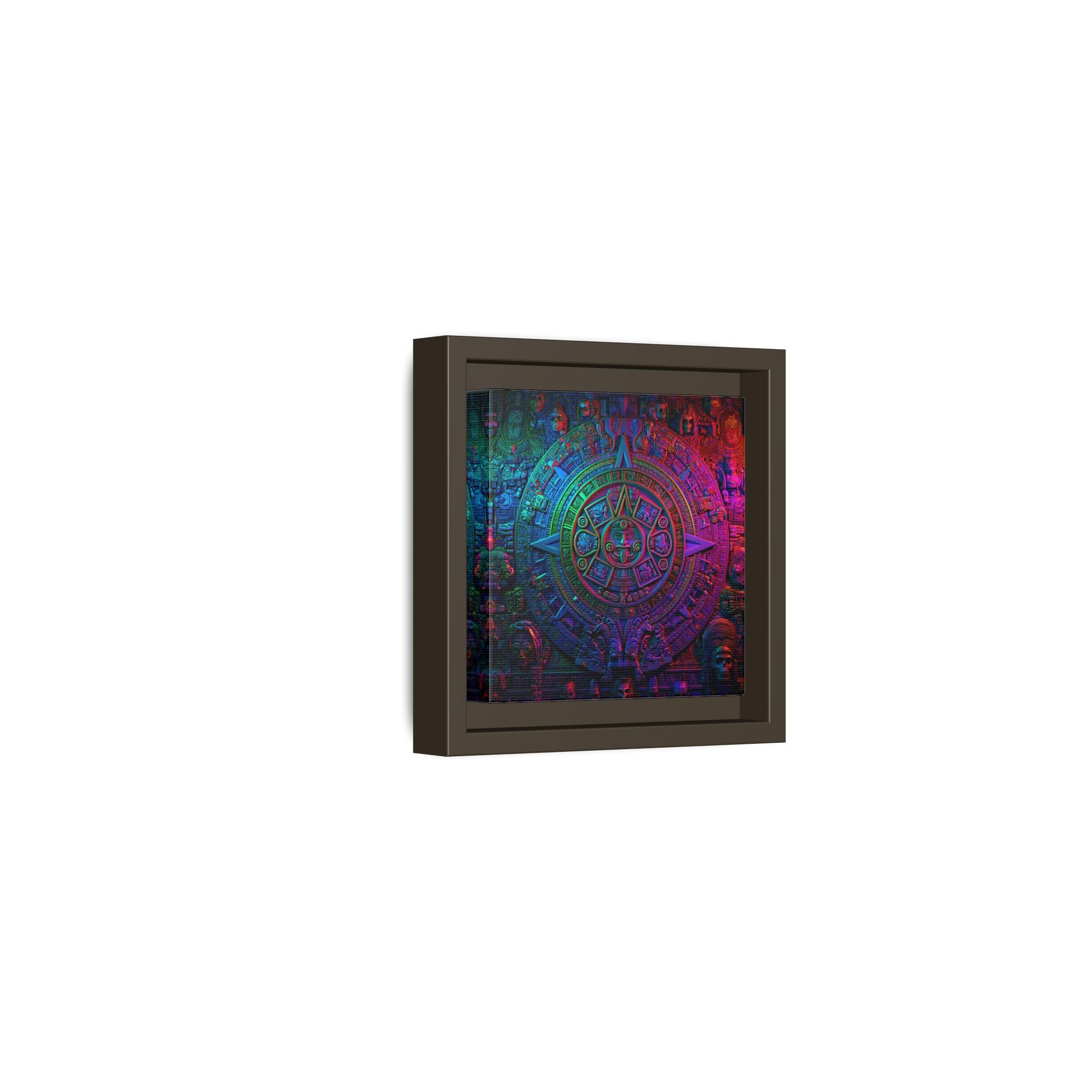 Aztec Mandala Wall Art - Colorful Cultural Decor