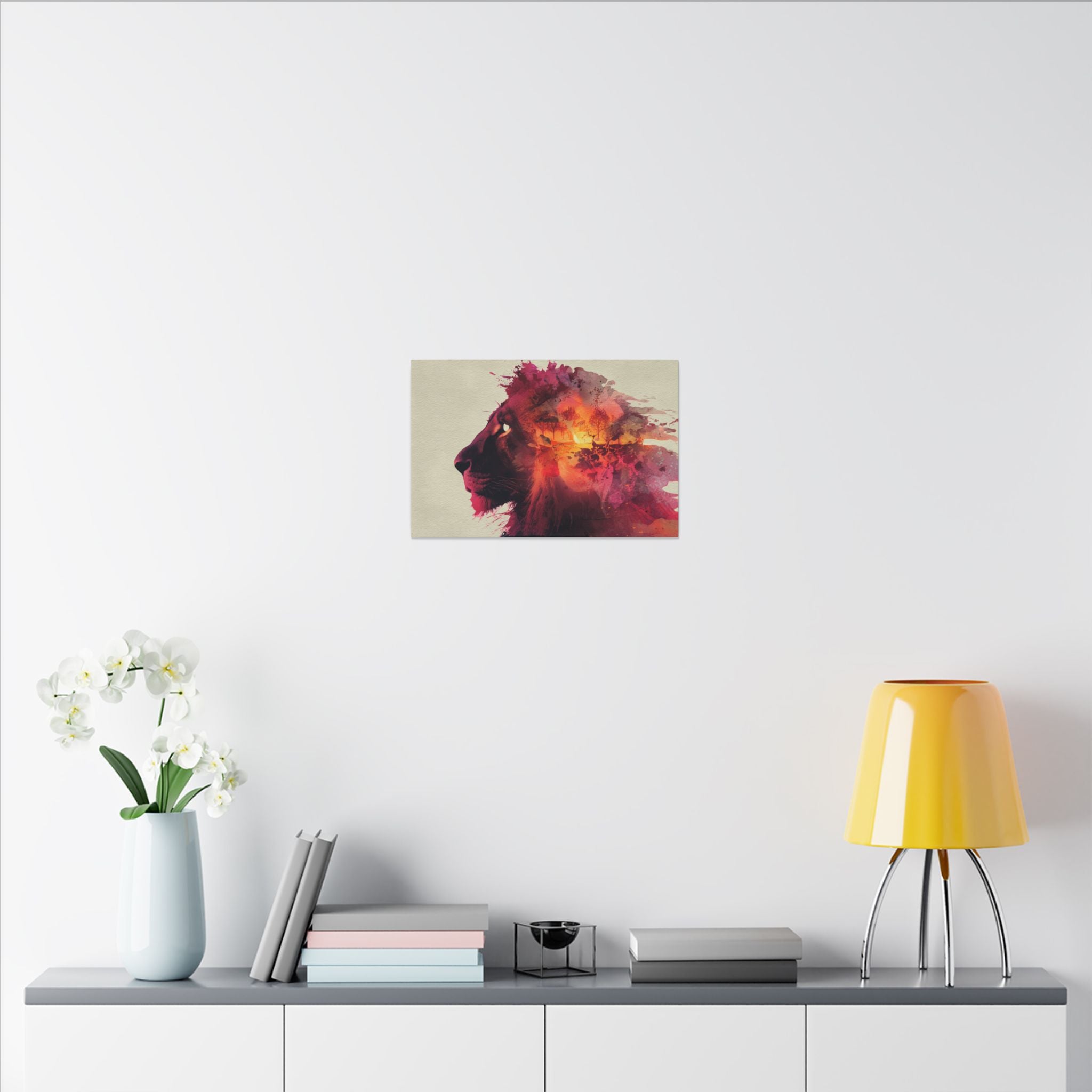 Majestic Lion Watercolor Art | Vibrant Animal Portrait