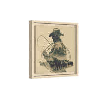 Lone Cowboy Silhouette Art - Vintage Western Charm