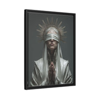 Ethereal Blindfolded Saint Art | Spiritual Home Decor