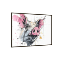 Whimsical Pig Art Print - Playful Farmhouse Decor