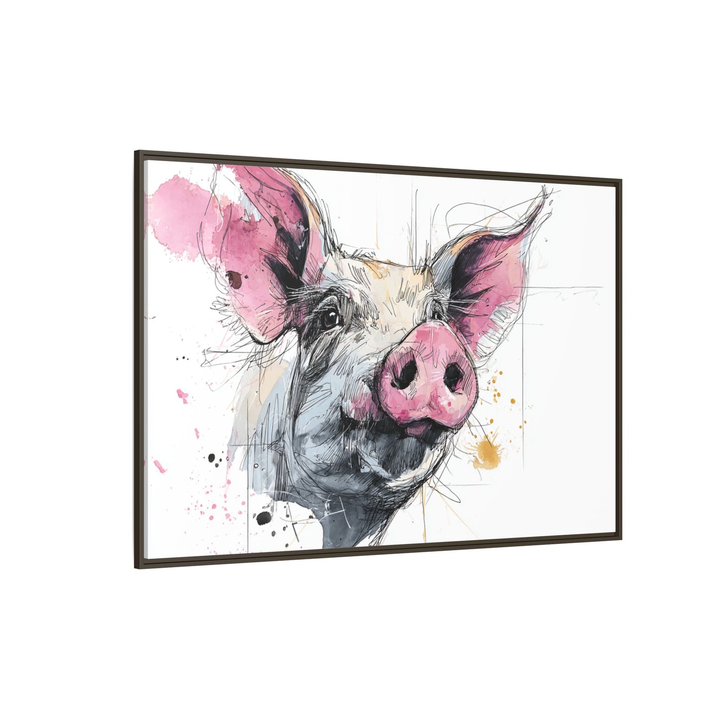 Whimsical Pig Art Print - Playful Farmhouse Decor