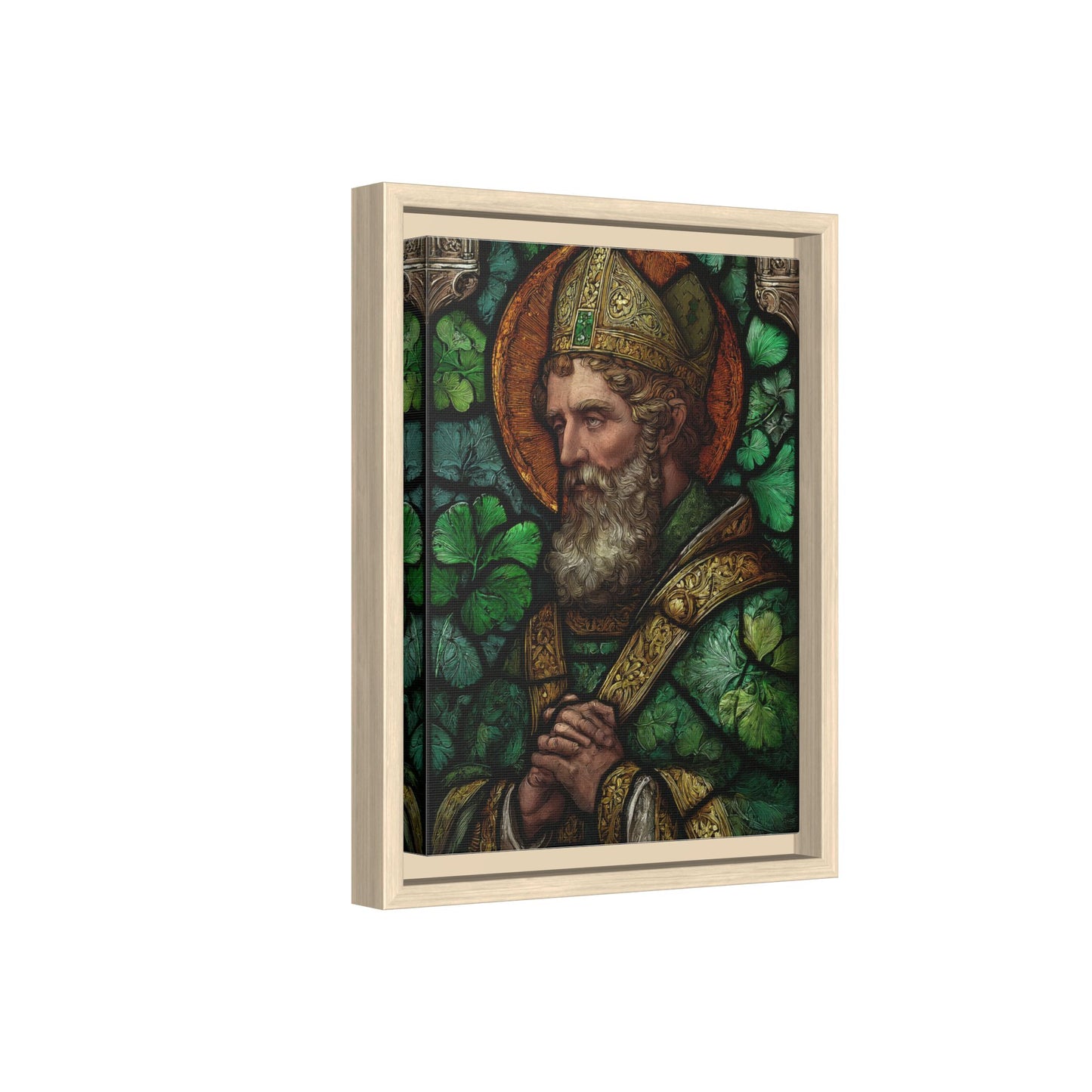 Saint Artwork | Irish Heritage Art | Traditional Green Tones