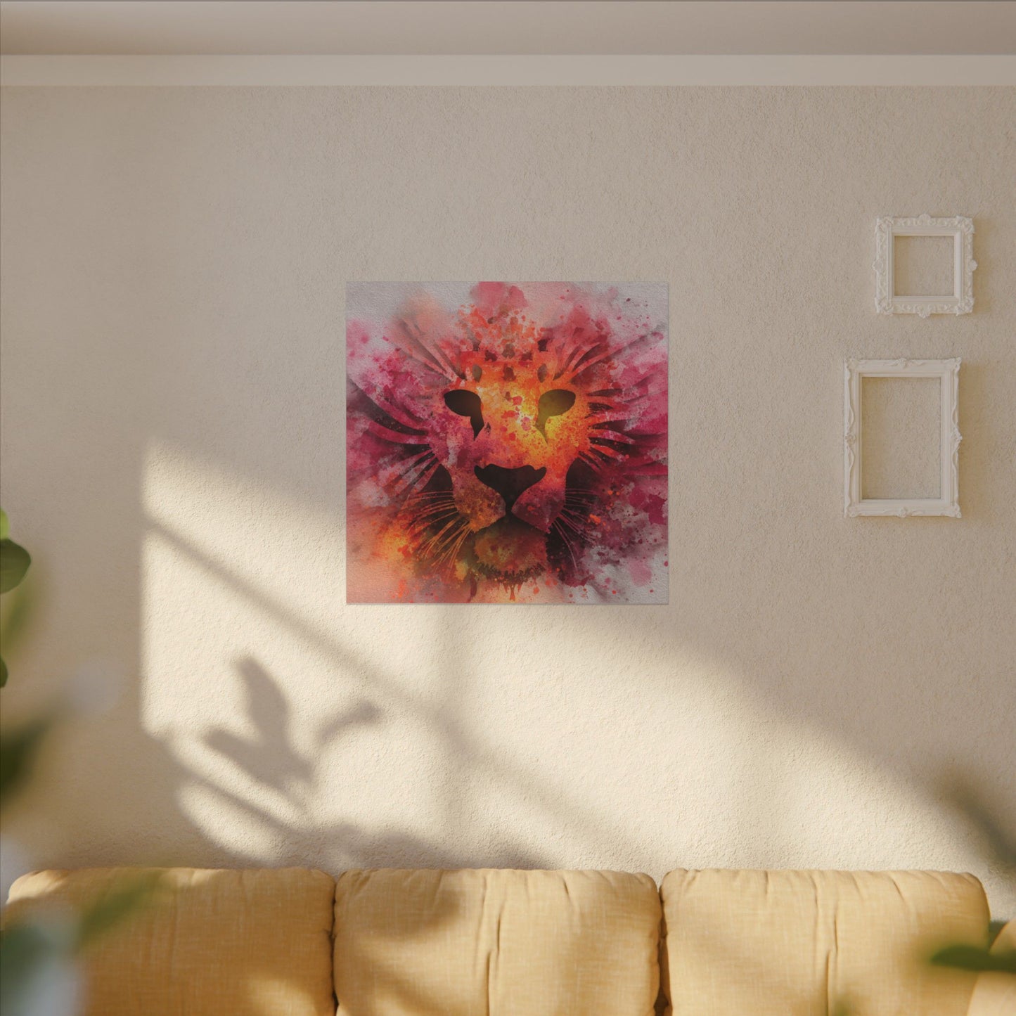 Vibrant Lion Watercolor Artwork | Animal Portrait
