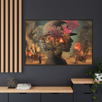 Whimsical Floral Silhouette Art Print | Living Room Décor