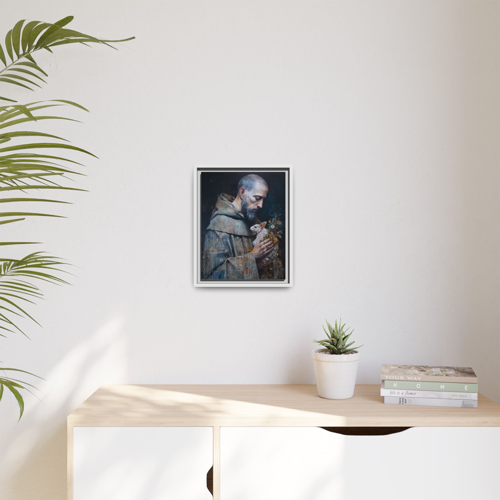 Saint Francis and Rabbit Artwork - Nature Inspired Wall Art
