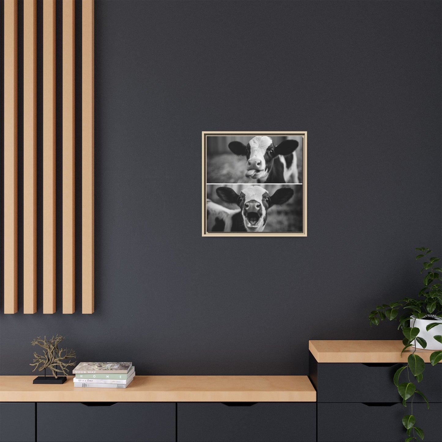 Whimsical Cow Photography | Black and White Animal Art
