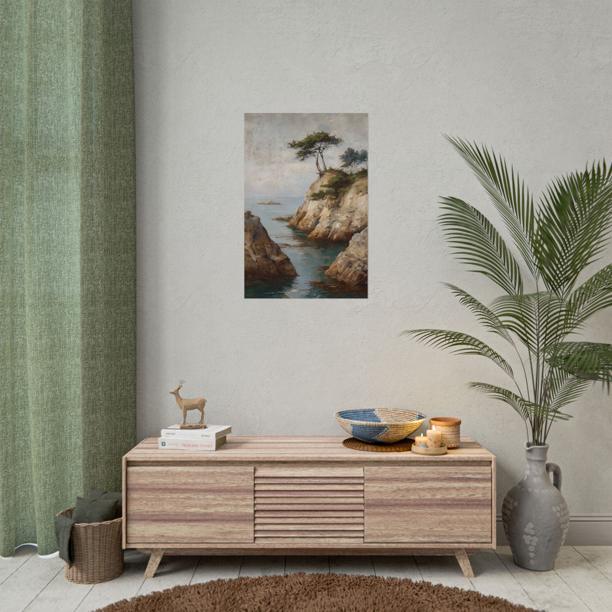 Serene Seaside Landscape Art - Tranquil Coastal Decor