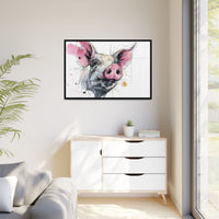 Whimsical Pig Art Print - Playful Farmhouse Decor