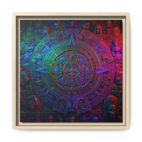 Aztec Mandala Wall Art - Colorful Cultural Decor