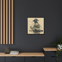 Lone Cowboy Silhouette Art - Vintage Western Charm