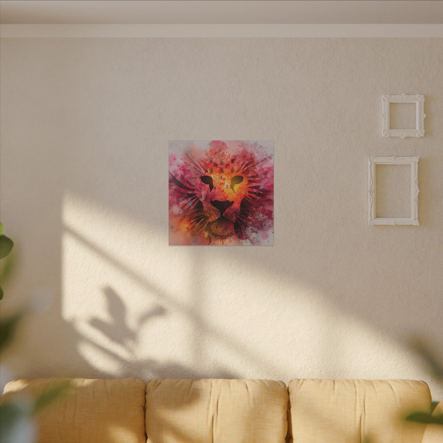 Vibrant Lion Watercolor Artwork | Animal Portrait