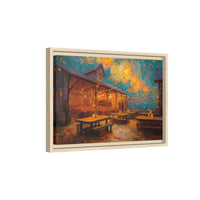 Autumn Festival Night Scene - Colorful Impressionist Art