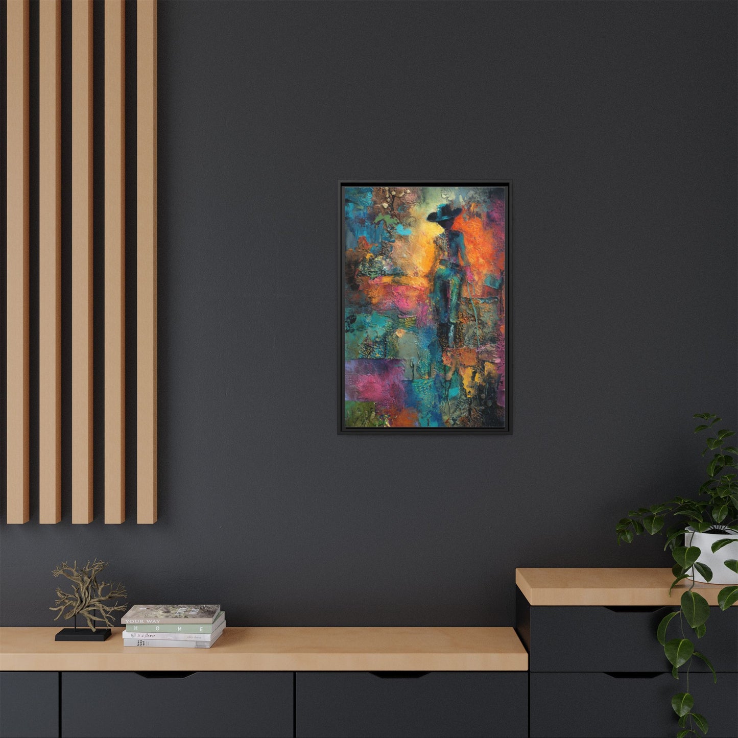 Abstract Cowgirl Art | Colorful Canvas Artwork