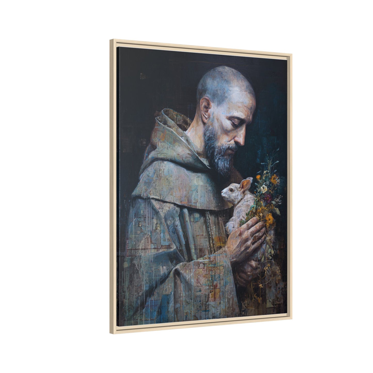 Saint Francis and Rabbit Artwork - Nature Inspired Wall Art