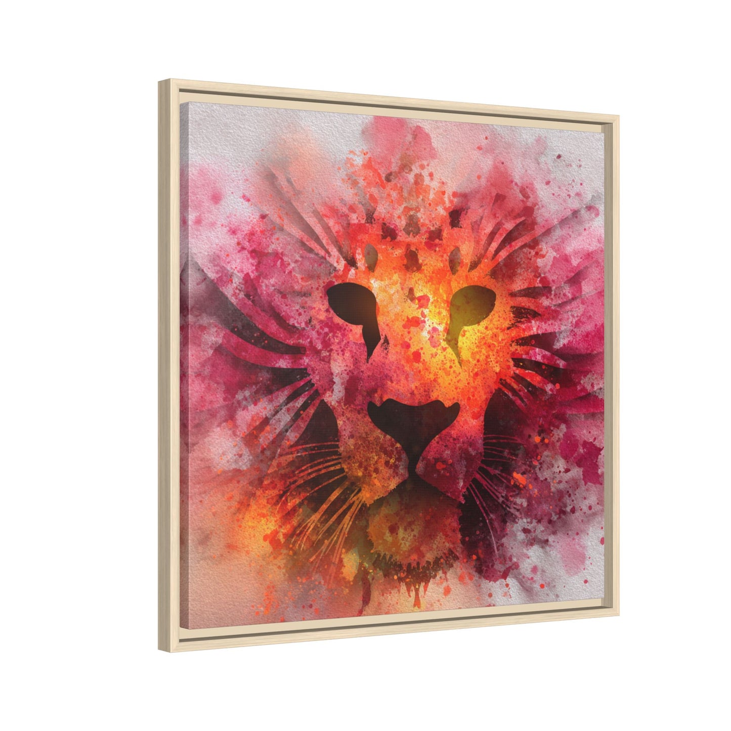 Vibrant Lion Watercolor Artwork | Animal Portrait