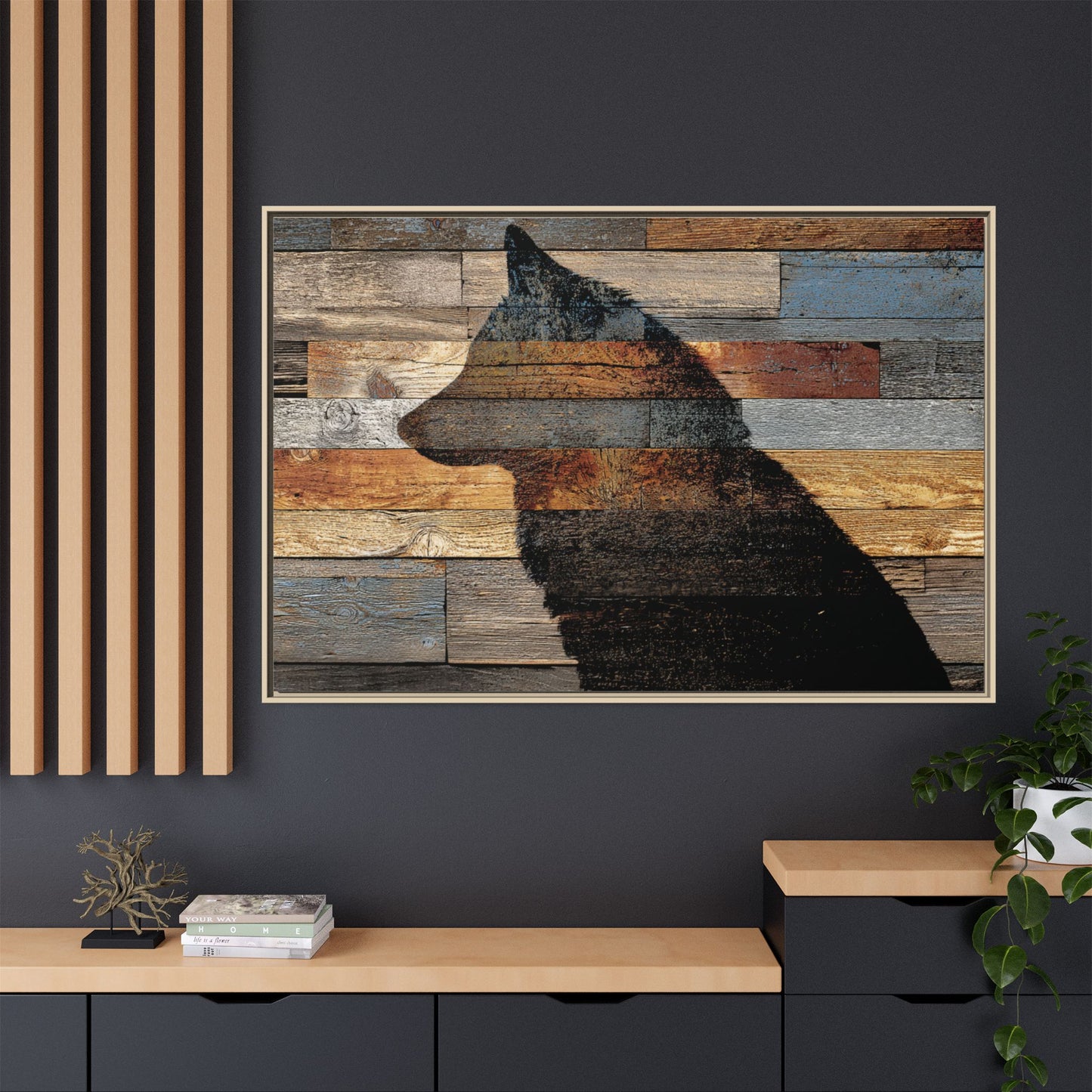Rustic Wolf Silhouette Wall Art | Nature Inspired Decor