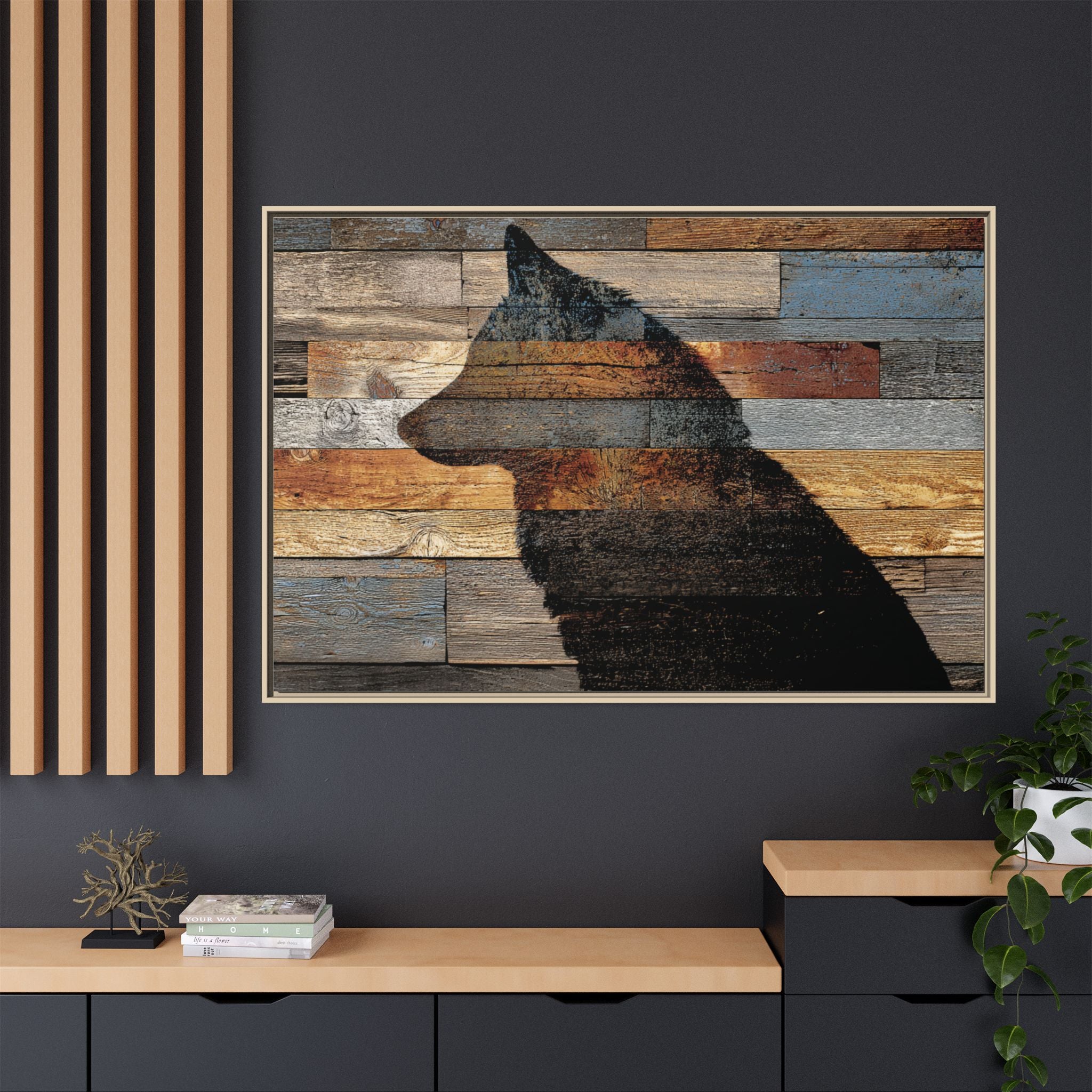 Rustic Wolf Silhouette Wall Art | Nature Inspired Decor