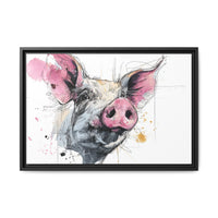 Whimsical Pig Art Print - Playful Farmhouse Decor