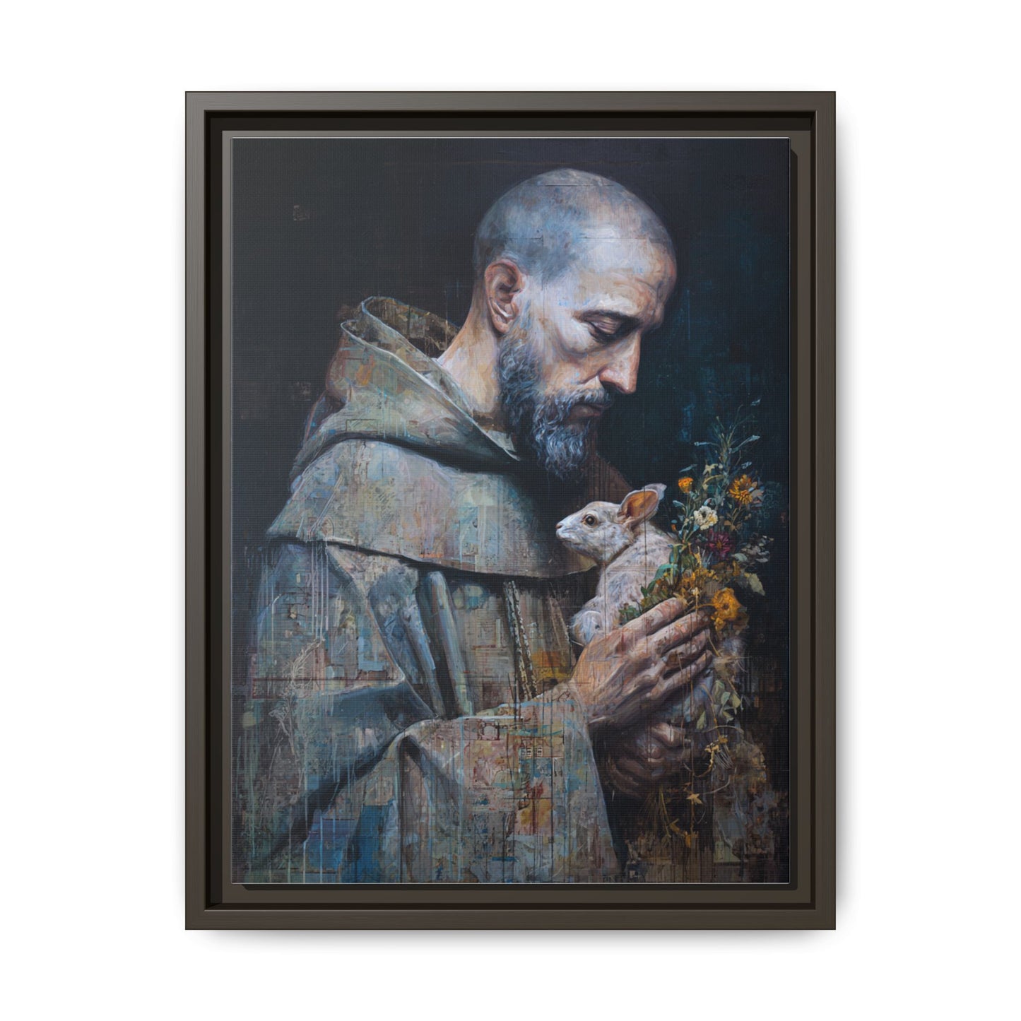 Saint Francis and Rabbit Artwork - Nature Inspired Wall Art