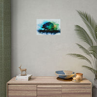 Hedgehog Silhouette Watercolor Art | Nature-Inspired Home Decor