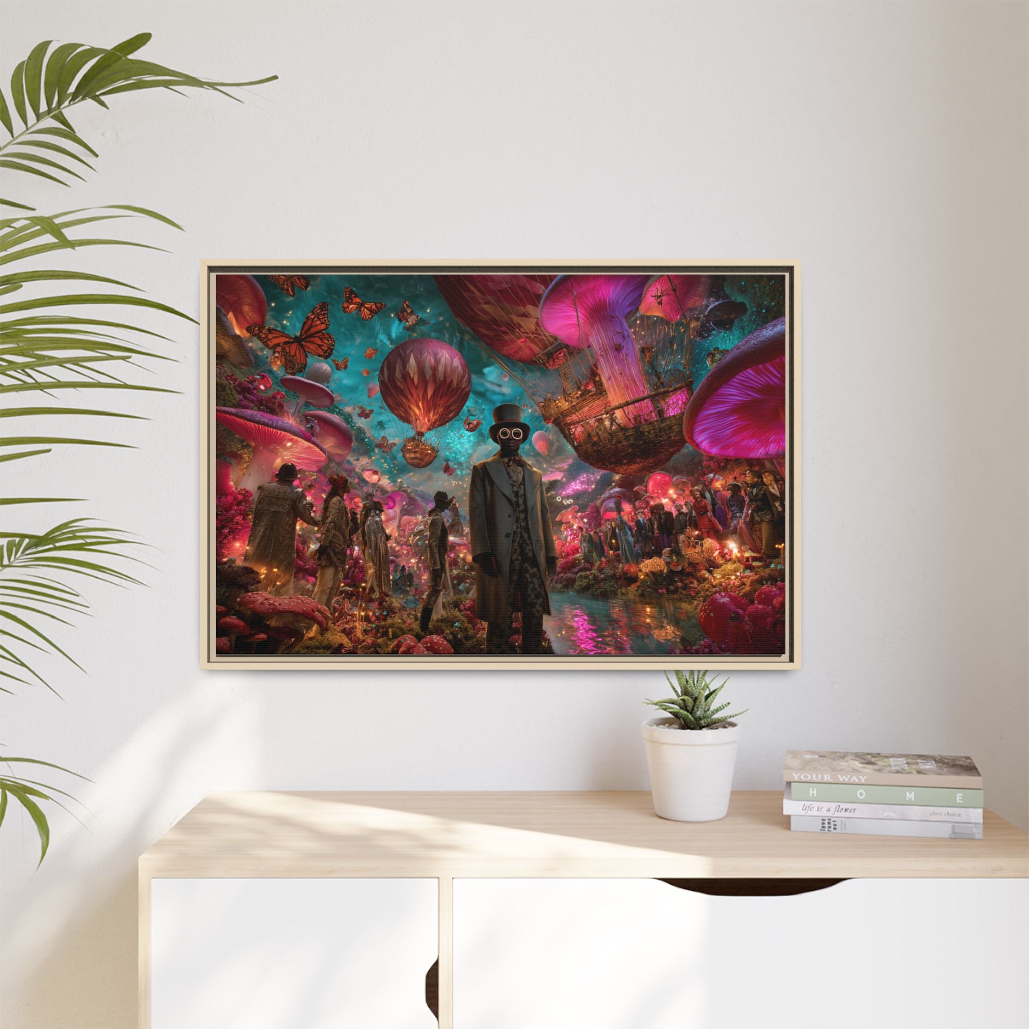Whimsical Hot Air Balloon Fantasy Artwork | Surreal Landscape