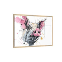 Whimsical Pig Art Print - Playful Farmhouse Decor