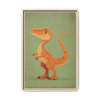 Whimsical Dinosaur Illustration Art for Kids' Rooms