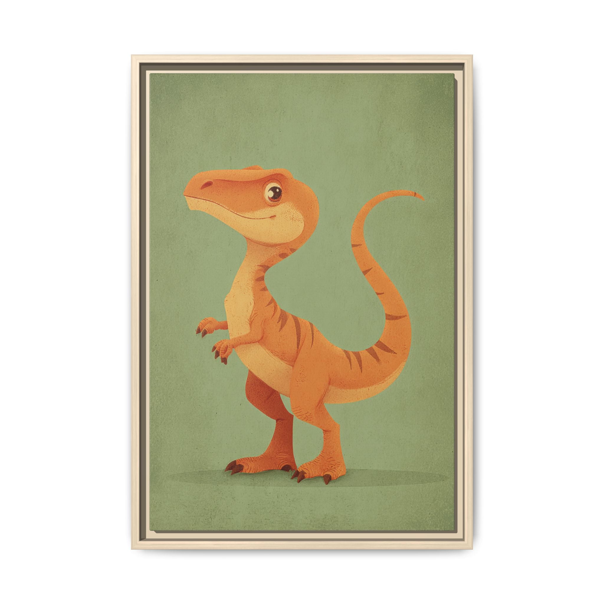 Whimsical Dinosaur Illustration Art for Kids' Rooms