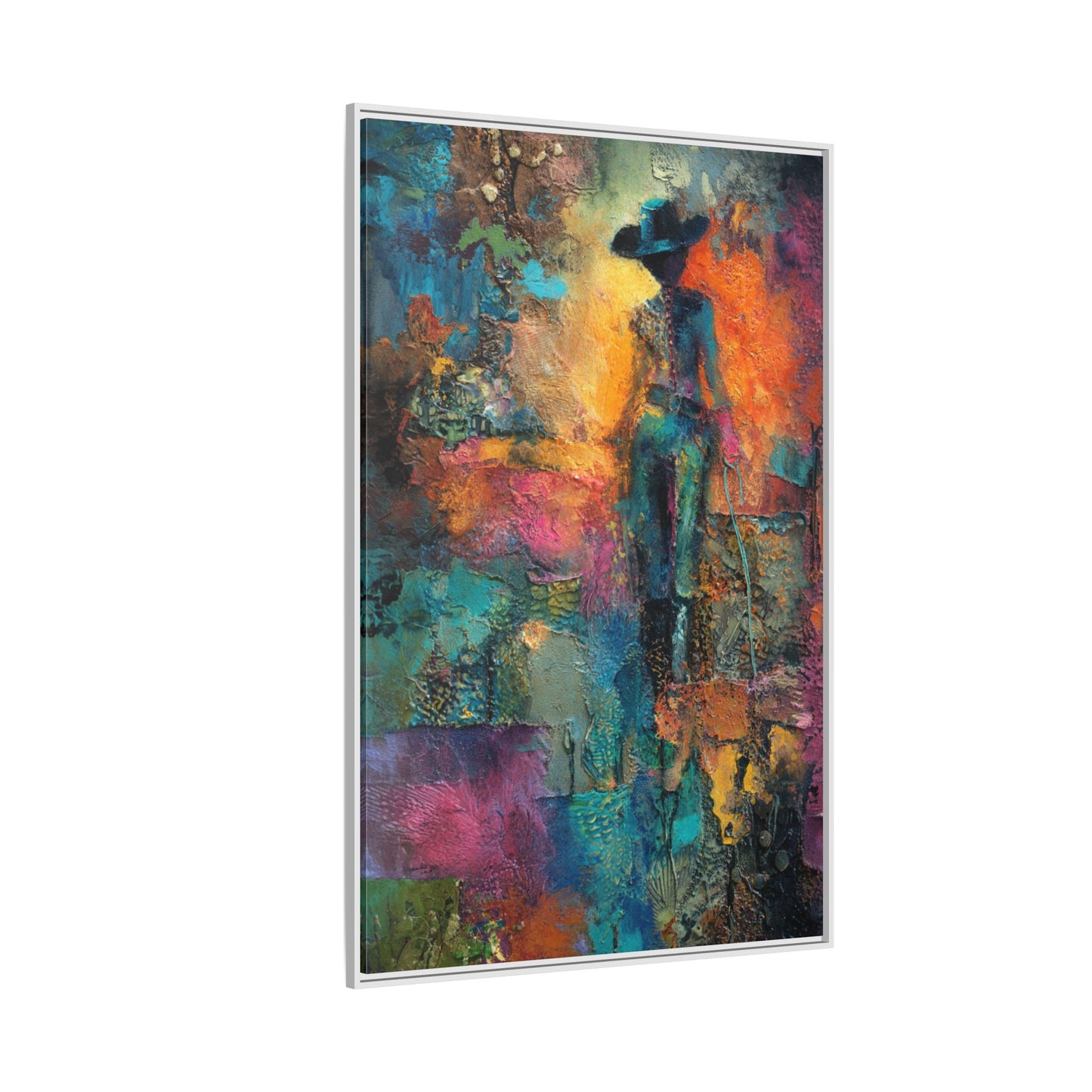 Abstract Cowgirl Art | Colorful Canvas Artwork