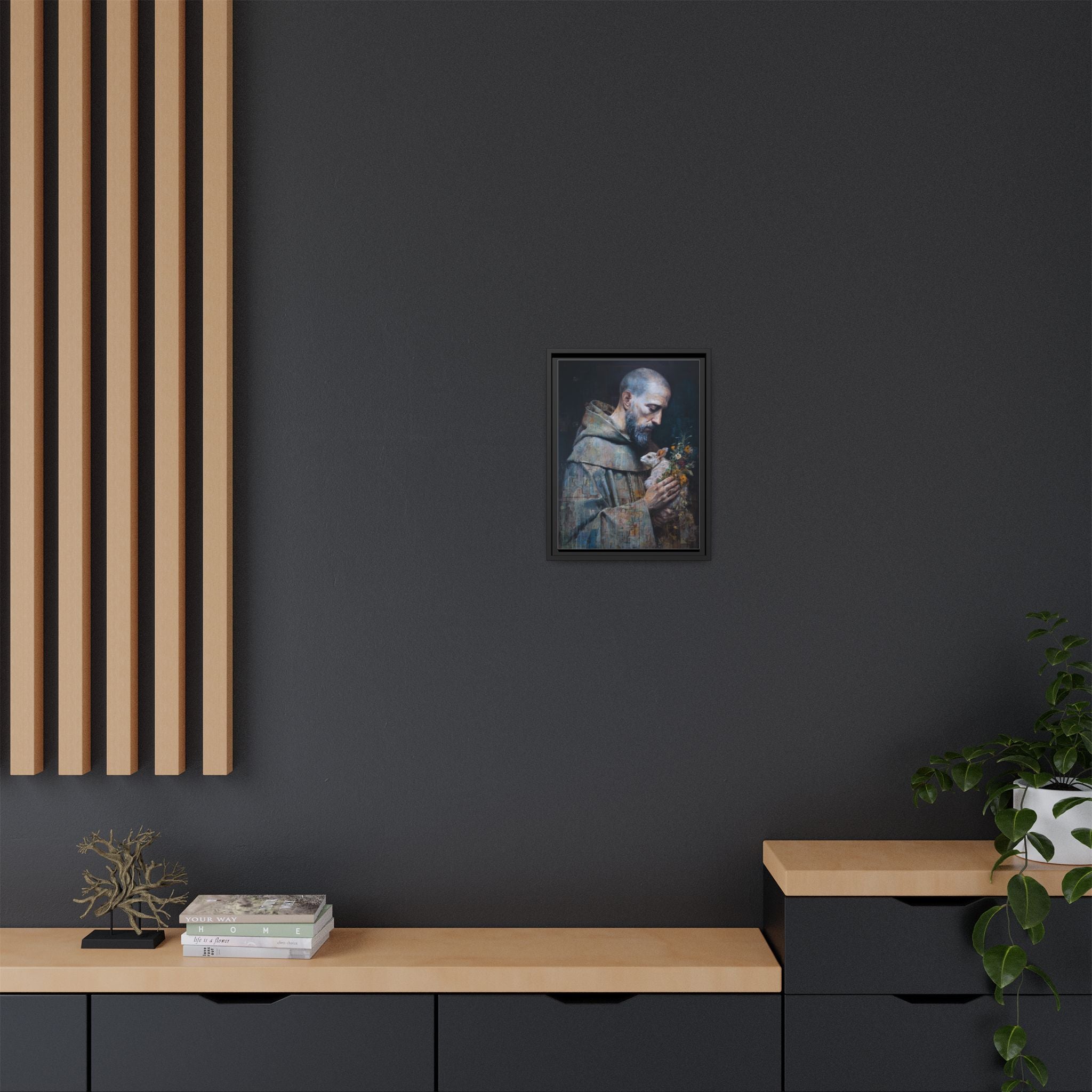 Saint Francis and Rabbit Artwork - Nature Inspired Wall Art