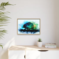 Hedgehog Silhouette Watercolor Art | Nature-Inspired Home Decor