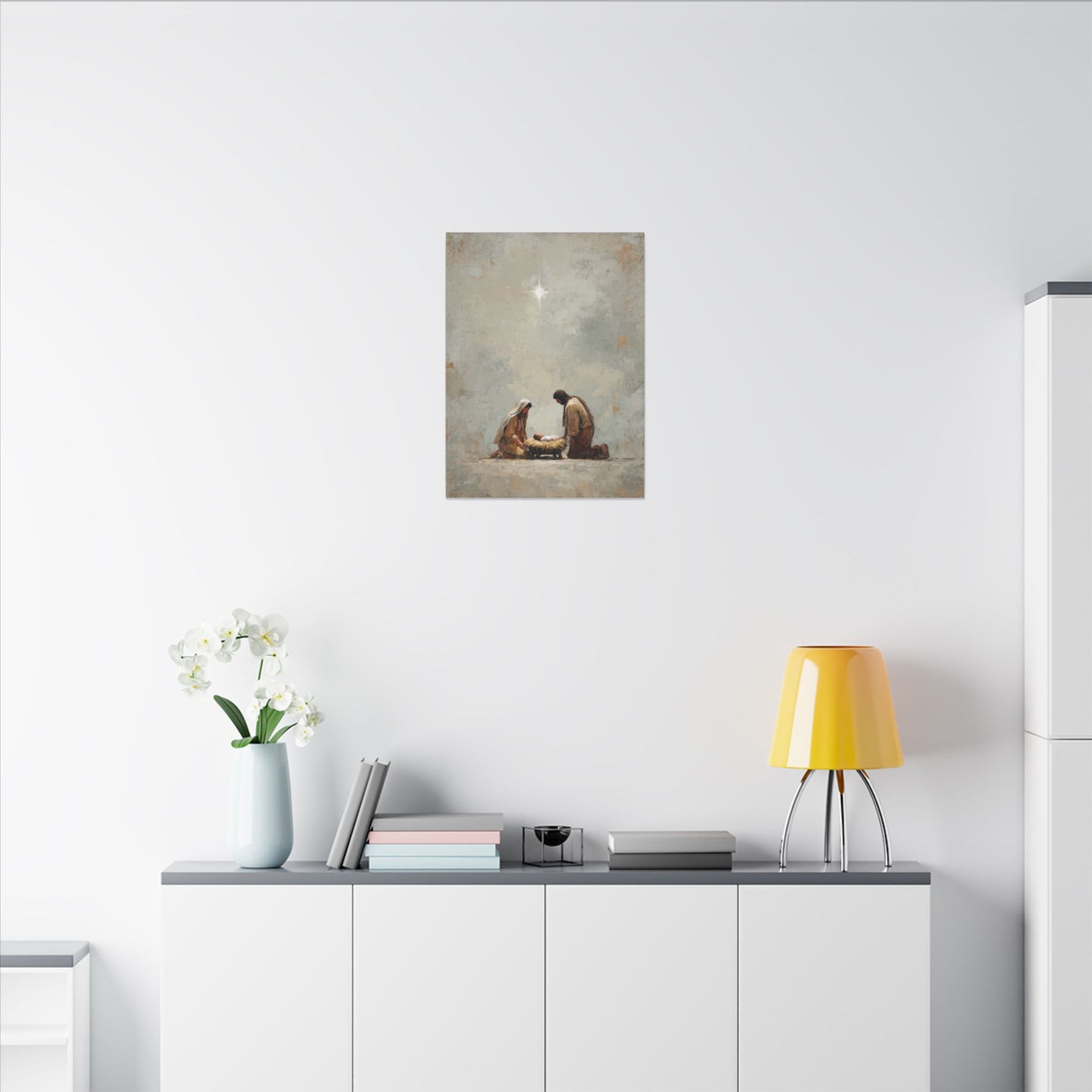 Nativity Scene Art Print - Warm Family Vibes