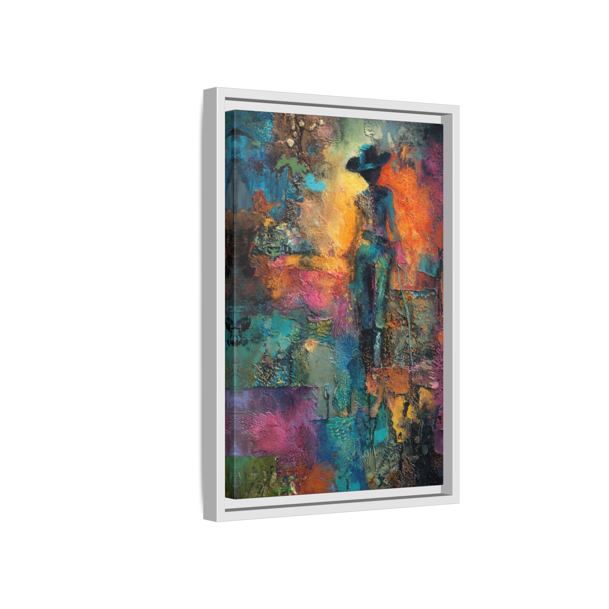 Abstract Cowgirl Art | Colorful Canvas Artwork