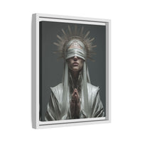 Ethereal Blindfolded Saint Art | Spiritual Home Decor