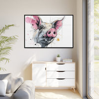 Whimsical Pig Art Print - Playful Farmhouse Decor