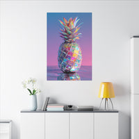Colorful Pineapple Canvas Art | Abstract Tropical Design