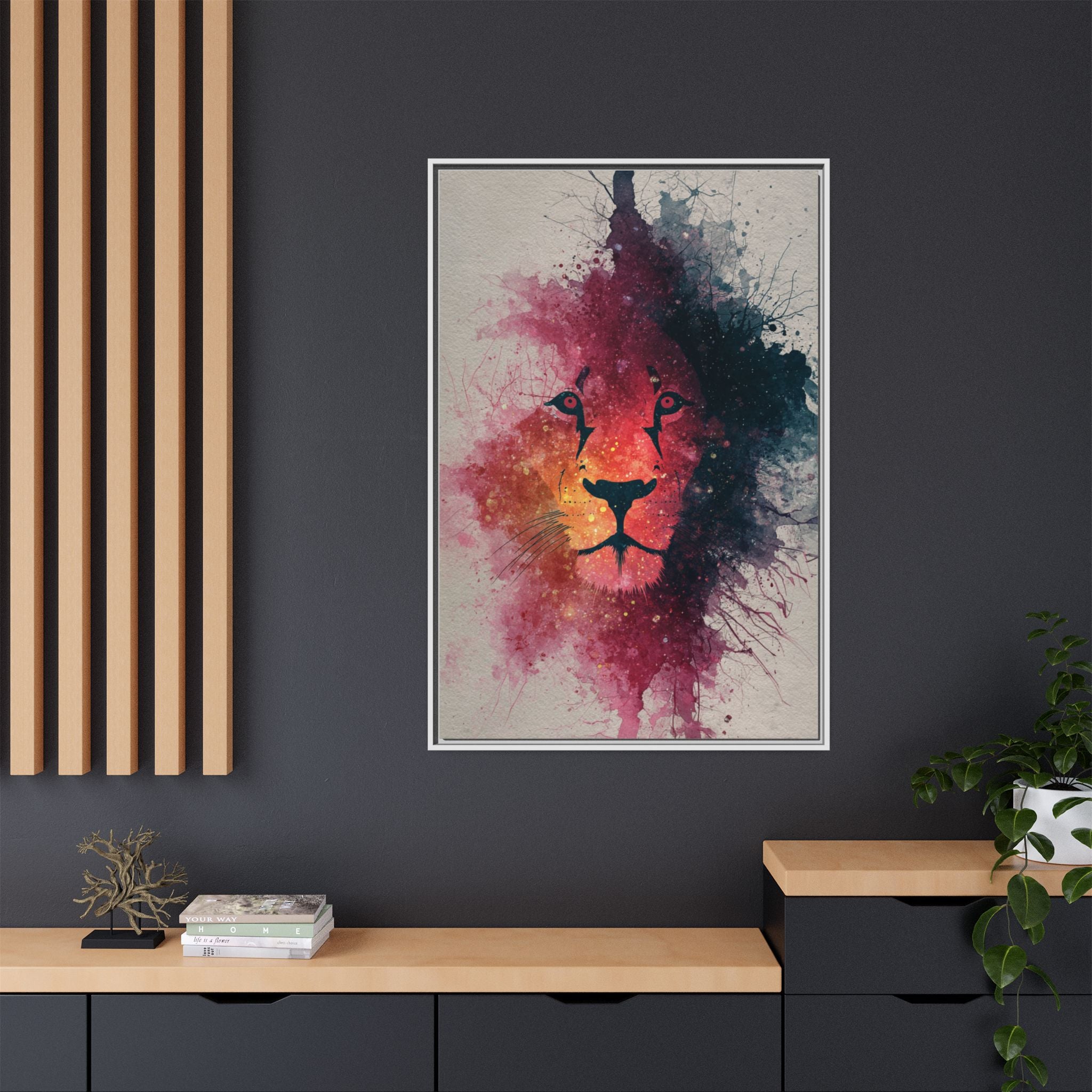 Majestic Lion Watercolor Art | Vibrant Animal Portrait