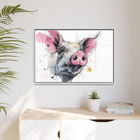 Whimsical Pig Art Print - Playful Farmhouse Decor