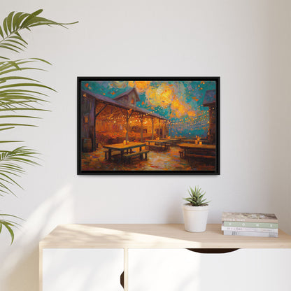 Autumn Festival Night Scene - Colorful Impressionist Art