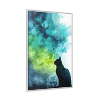 Dreamy Cat Watercolor Art Print - Serene Home Decor