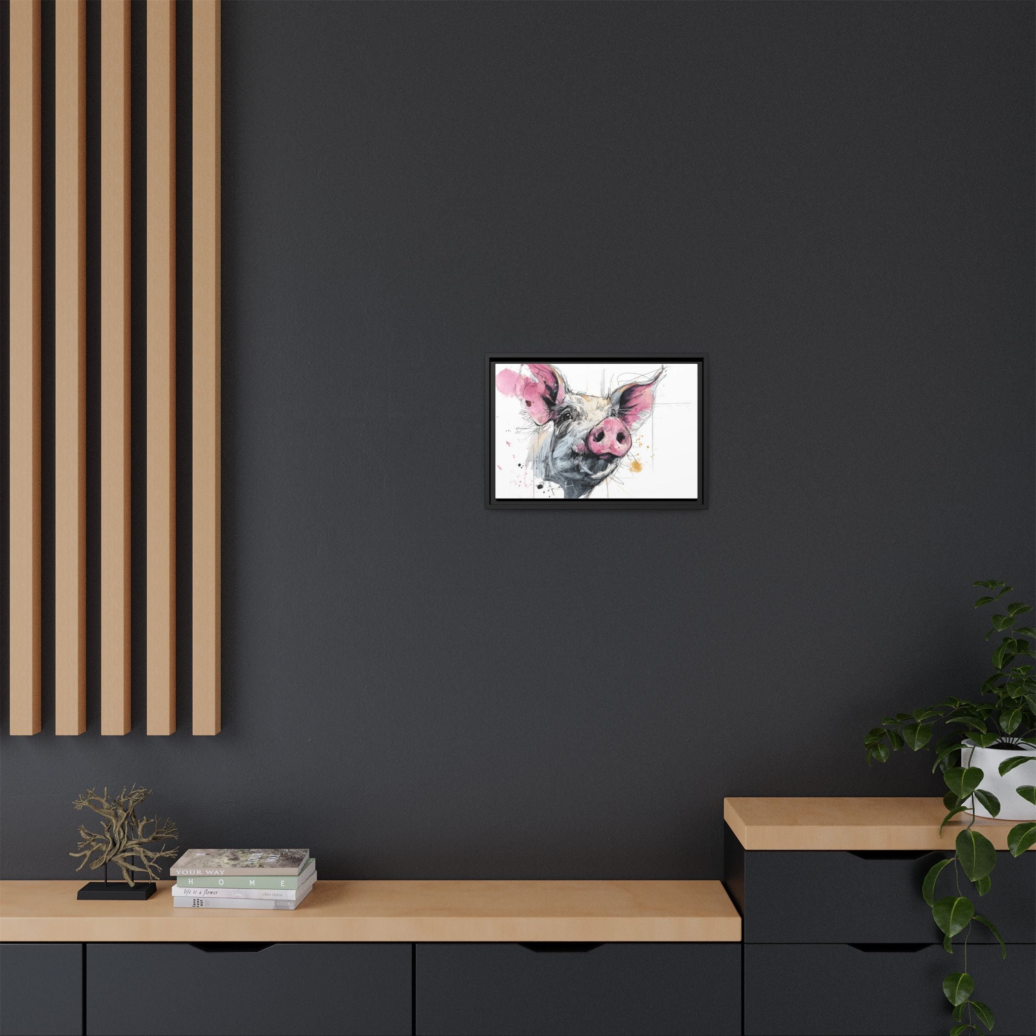 Whimsical Pig Art Print - Playful Farmhouse Decor