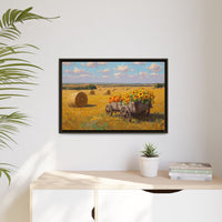 Sunflower Harvest Wagon Decor | Rustic Farm Art for Home
