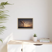 Rustic Cross Wall Art with Draped Fabric | Inspirational Decor
